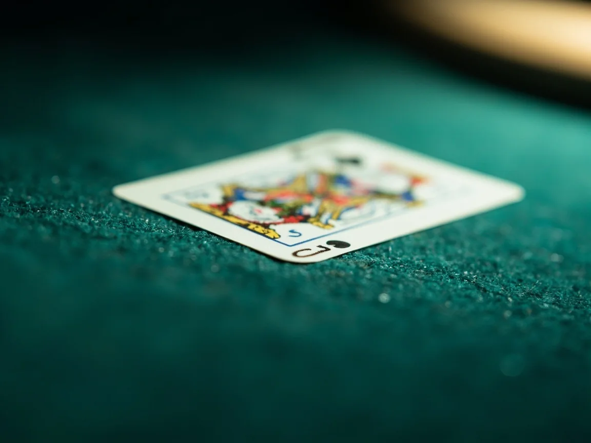 Overhead flat-lay of rummy tile sets arranged in runs with the wild joker face-up.